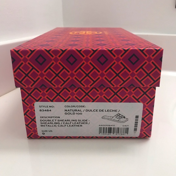 Tory Burch Double T Shearling Slide - Picture 5 of 6